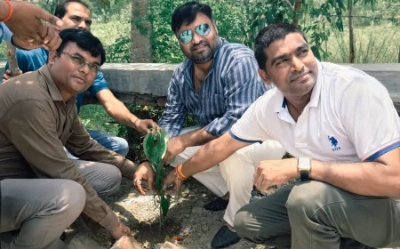 युवा नेता संचित अग्रवाल ने नौनिहालों के साथ किया पौधारोपण कर दिया पर्यावरण की रक्षा का संदेश