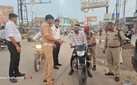 यातायात नियम तोड़ने वालों पर पुलिस का शिकंजा विशेष अभियान में 150 वाहनों के चालान, 16 सीज; बिना नंबर प्लेट की सात बाइक पकड़ी गईं