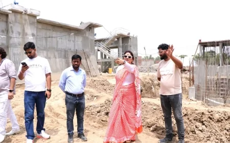 नमामि गंगे परियोजना का पालिकाध्यक्ष श्वेता चौधरी ने किया निरीक्षण, समयबद्ध कार्य पूर्ण करने के निर्देश