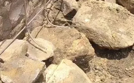फतेहगढ़ कलोरा डैम की मरम्मत पर ग्रामीणों का हंगामा, घटिया निर्माण का आरोप; ठेकेदार मौके से चला गया