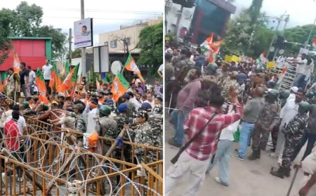 रांची में BJP-Congress कार्यकर्ताओं के बीच झड़प, अंडेबाजी-पत्थरबाजी के बाद पुलिस ने किया लाठीचार्ज