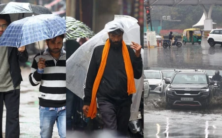 आज से अगले दो दिन बारिश का यलो अलर्ट, दिल्ली-एनसीआर में मानसून रहेगा मेहरबान