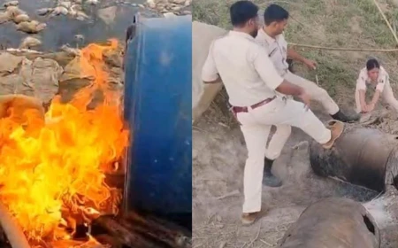 शराबबंदी वाले बिहार में अवैध शराब का बड़ा नेटवर्क बेनकाब: समस्तीपुर में 60 से अधिक भट्ठियां ध्वस्त, पांच घंटे चला अभियान