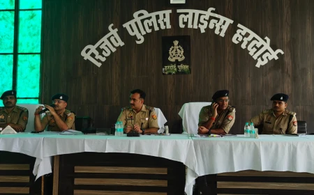 कांवड़ यात्रा को लेकर पुलिस अधिकारियों की बैठक, सुरक्षा एवं यातायात व्यवस्था के दिए गए आवश्यक निर्देश