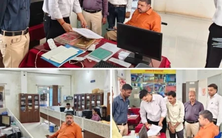 संयुक्त कलेक्टर का औचक निरीक्षण: रजिस्टर देखते ही कर्मचारियों में मची खलबली, अनुपस्थितों को नोटिस
