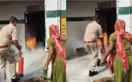 स्कूल की रसोई में सिलिंडर में लगी आग, 20 बच्चों को सुरक्षित निकाला; पुलिस की सूझबूझ से टला बड़ा हादसा
