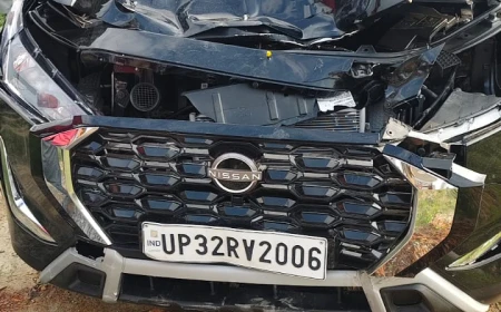 कार की टक्कर से बाइक सवार छात्र की मौत, महिला गंभीर रूप से घायल
