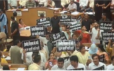 ई-20 के विरोध में एमसीडी सदन में हंगामा, आप पार्षदों के विरोध के बीच बैठक स्थगित