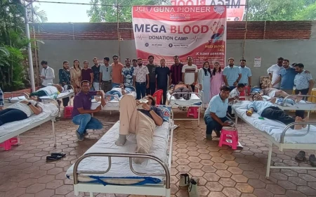 जेसीआई गुना पायनियर के मेगा ब्लड डोनेशन कैंप में 272 यूनिट रक्तदान, 89 महिलाओं ने निभाई अहम भूमिका रचा नया कीर्तिमान
