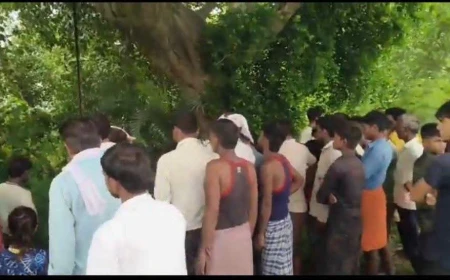 हरदोई में युवक व विवाहिता ने लगाई फांसी, 500 मीटर की दूरी पर मिले दोनों के शव