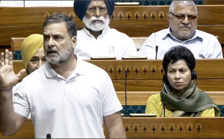 संसद में राहुल गांधी के 'अंधभक्त' बयान पर हंगामा, सरकार ने जताई आपत्ति