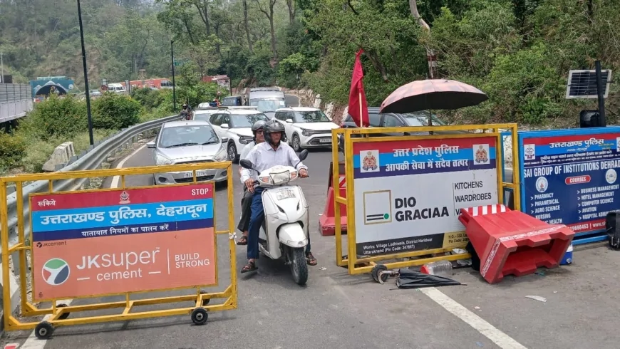 देहरादून-दिल्ली एक्सप्रेसवे पर चट्टानों का खतरा बरकरार, तीन हटीं, तीन पर काम जारी; एक सप्ताह रहेगा रूट डायवर्जन