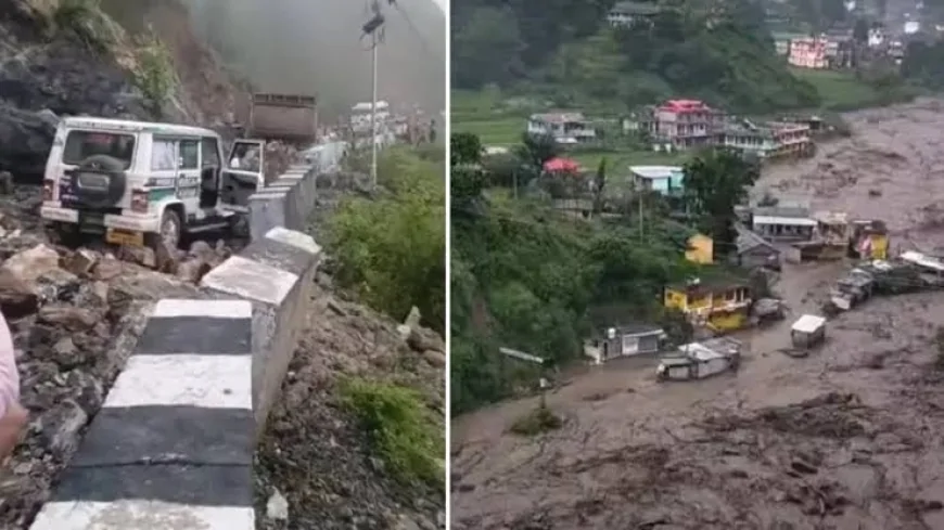 हिमाचल में फिर बादल फटा, किन्नौर में हाईवे पर मलबे का अंबार; NH-5 बहाल, टला बड़ा हादसा
