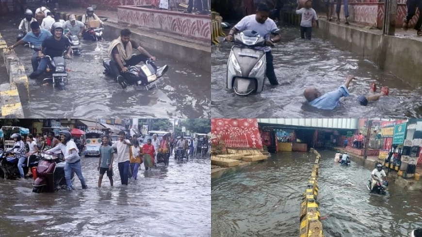 मथुरा में बारिश बनी आफत, अंडरपास डूबे; जलभराव और जाम से घंटों परेशान रहे लोग