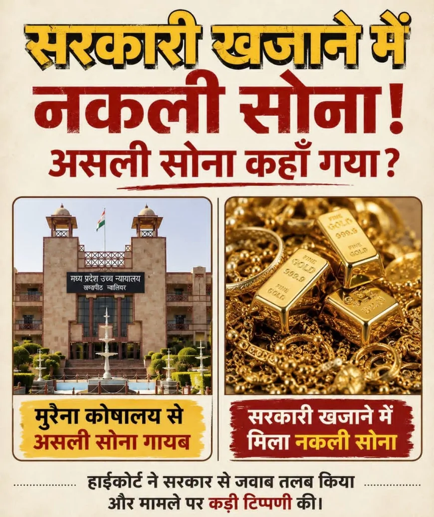 मुरैना सरकारी कोषालय से सोना गायब, हाईकोर्ट सख्त; सरकार को लगाई फटकार