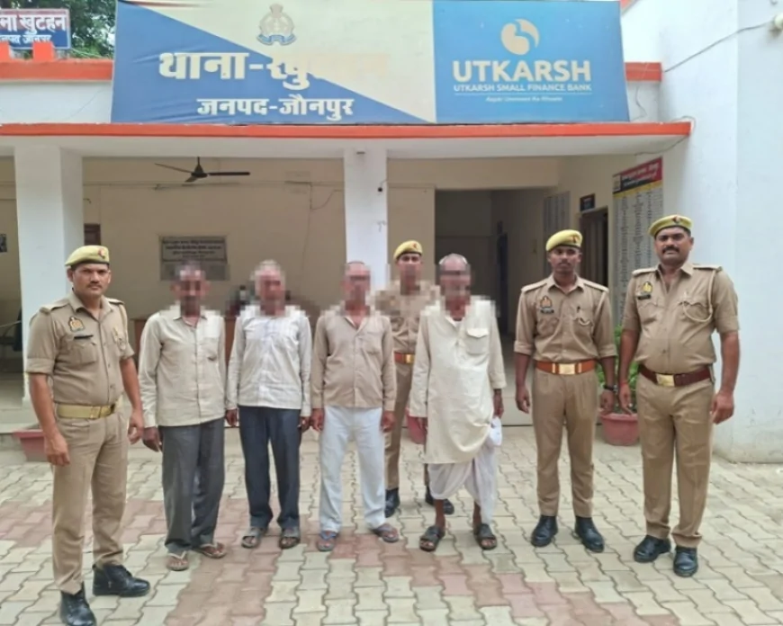 खुटहन पुलिस ने हत्या के मुकदमे में वांछित चार आरोपियों को किया गिरफ्तार