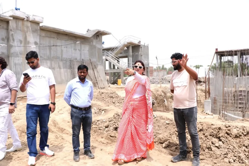 नमामि गंगे परियोजना का पालिकाध्यक्ष श्वेता चौधरी ने किया निरीक्षण, समयबद्ध कार्य पूर्ण करने के निर्देश