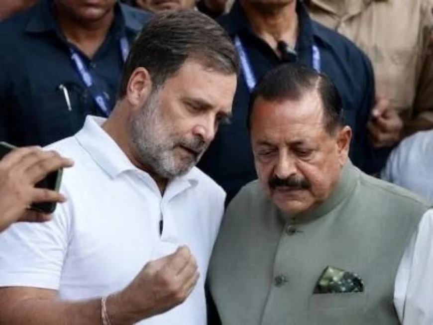 लोक कल्याण मार्ग पर कांग्रेस का प्रदर्शन, राहुल गांधी से मिले केंद्रीय मंत्री जितेंद्र सिंह; कई नेता हिरासत में