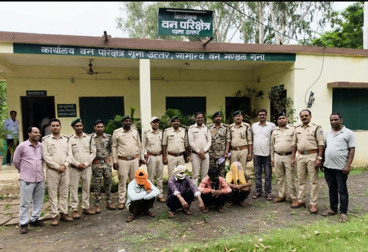 तेन्दुए के अवैध शिकार का वन विभाग ने किया सफल खुलासा, चार आरोपी गिरफ्तार