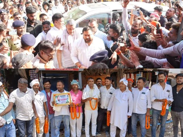 TEJASHWI YADAV ACCORDED WARM WELCOME