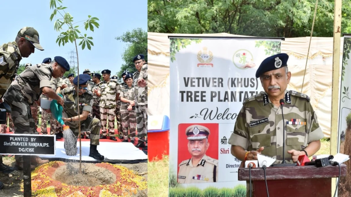 CISF की नई पहल: यमुना किनारे तैयार होगा ‘ग्रीन बैरियर’, 20 लाख तक खस के पौधे लगाने का लक्ष्य