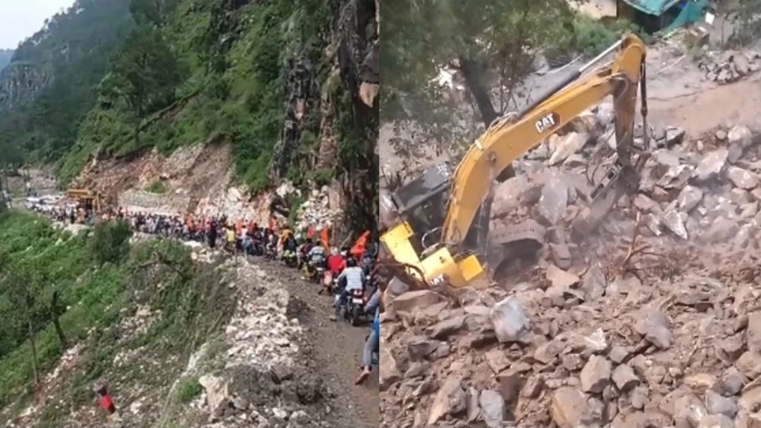 यमुनोत्री हाईवे पर भूस्खलन से कांवड़ यात्रियों की मुश्किलें बरकरार, सिलाई बैंड के पास मार्ग खुलने से मिली राहत