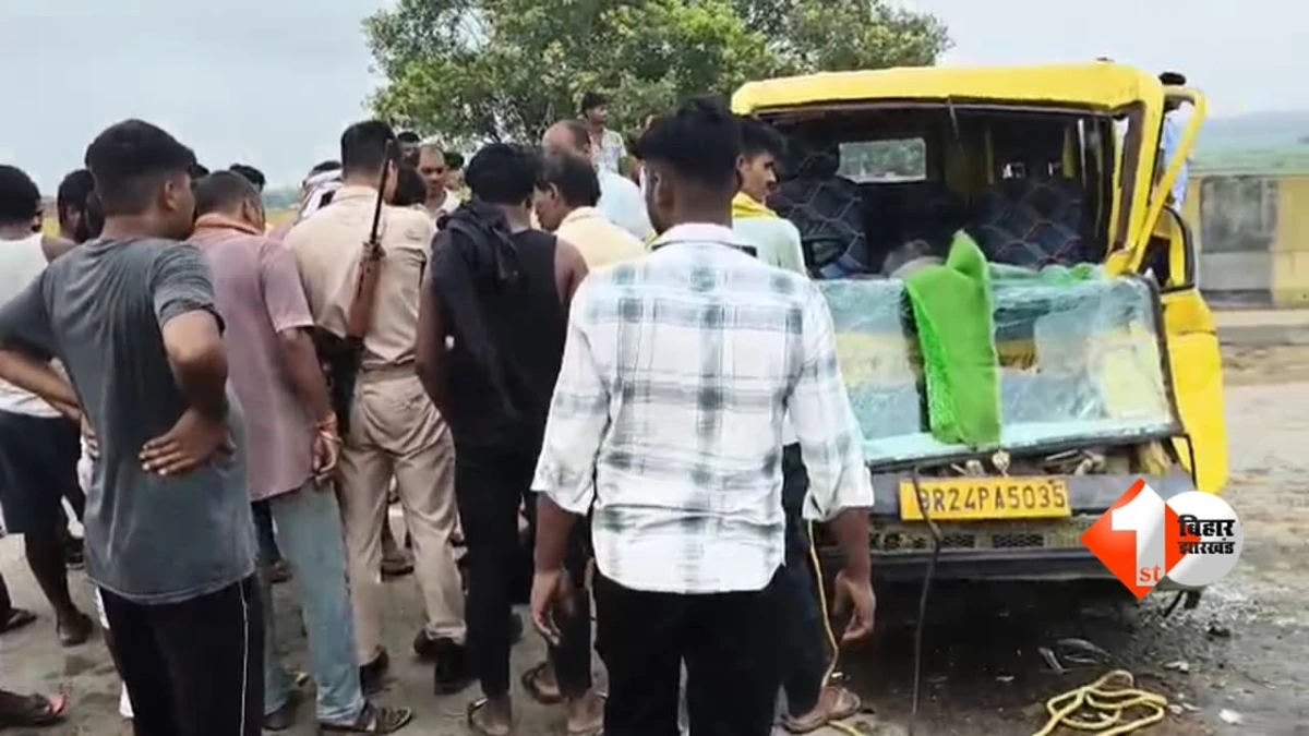 TRUCK HITS SCHOOL VAN, FOUR INJURED