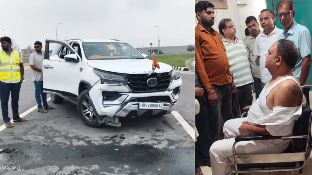 बदायूं में दो कारों की भिड़ंत, बिसौली विधायक आशुतोष मौर्य समेत चार घायल