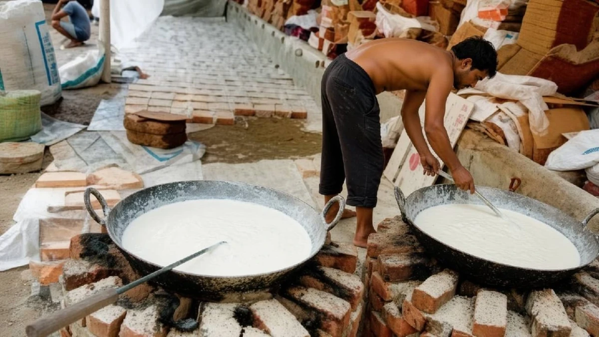 लखनऊ में गोबर के बीच बन रही थीं मिठाइयां, 40-50 भैंसें बंधी मिलीं; प्रतिष्ठान बंद
