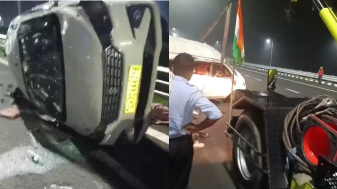 बदायूं में गंगा एक्सप्रेसवे पर भीषण हादसा, कुत्ते को बचाने में पलटी कार; दो महिलाओं समेत तीन की मौत, छह घायल