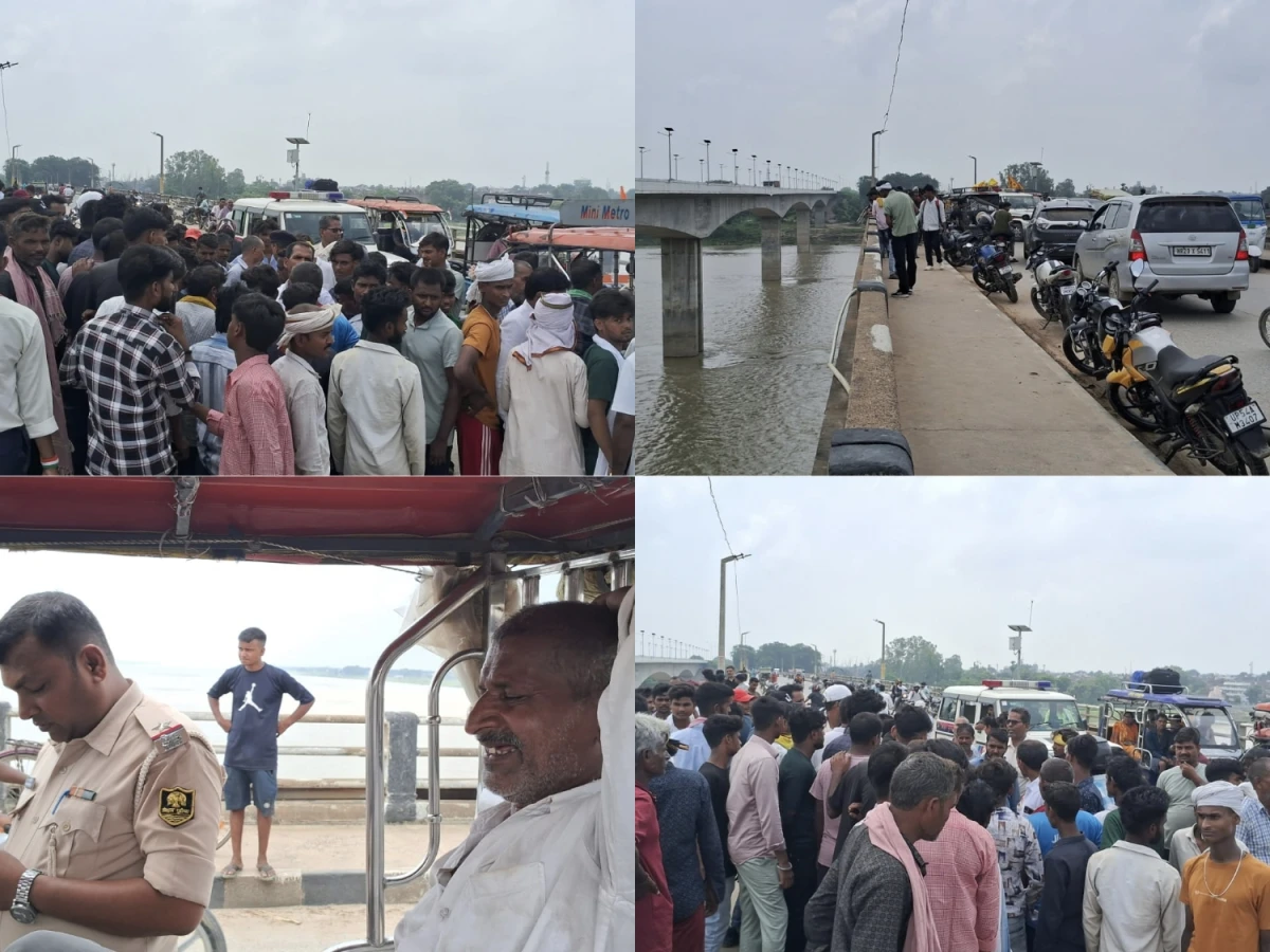 YOUTH JUMPED INTO THE GANGES FROM BRIDGE