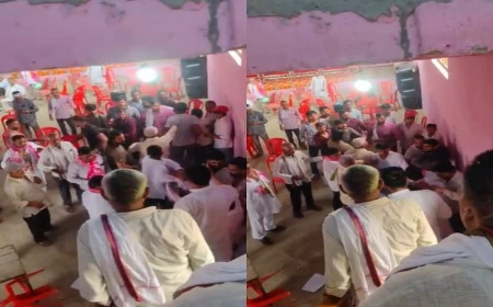 मथुरा में कांग्रेस की बैठक में हंगामा, जिलाध्यक्ष से मारपीट का आरोप; लाठी-डंडे चले, चार पदाधिकारी घायल