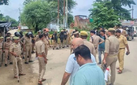 लखनऊ के कसमंडी विवादित ढांचे पर फिर बढ़ा तनाव, जलाभिषेक की कोशिश पर पुलिस ने रोका