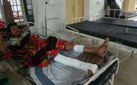 अतिक्रमणकारियों ने वन चौकीदार पर किया लाठी से हमला, पैर में फ्रैक्चर; जिला अस्पताल में भर्ती