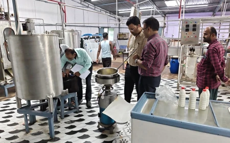राघौगढ़ में बिना लाइसेंस चल रही डेयरी यूनिट सील, मावा-पनीर-मिठाइयों के सैंपल लिए; 5 घरेलू सिलेंडर जब्त