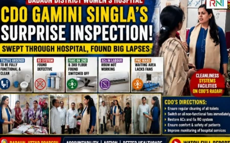 CDO’s Surprise Inspection Exposes Lapses at Badaun District Women’s Hospital; ACs, Fans Found Non-Functional