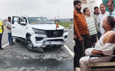 बदायूं में दो कारों की भिड़ंत, बिसौली विधायक आशुतोष मौर्य समेत चार घायल