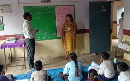 डिप्टी कलेक्टर सुश्री महिमा चौधरी ने शासकीय विद्यालयों का किया निरीक्षण