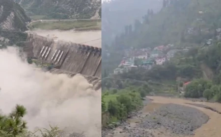 जम्मू-कश्मीर में भारी बारिश से बढ़ा नदियों का जलस्तर, रियासी में सलाल बांध के कई गेट खोले