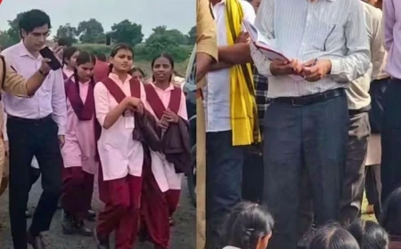 अव्यवस्थाओं के विरोध में 120 छात्राएं 60 किमी पैदल निकलीं, प्रशासन ने 18 किमी दूर जुलवानिया में रोका