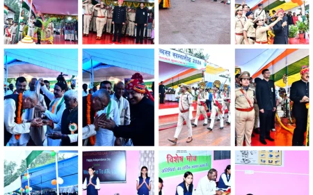 गुना में हर्षोल्लास से मना 80वां स्वतंत्रता दिवस, कलेक्टर कन्याल ने किया ध्वजारोहण; शहीदों के परिजनों का सम्मान