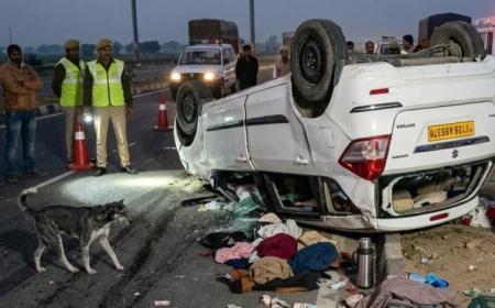 Three Nepali Nationals Killed, Six Injured in Ganga Expressway Accident
