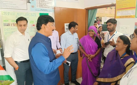 कलेक्टर कन्याल ने आरोग्यम उपस्वास्थ्य केंद्र का किया निरीक्षण, मरीजों से लिया फीडबैक; टीबी मरीजों को बांटी निश्चयित मित्र किट