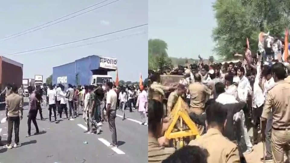 यूजीसी के विरोध में बवाल: आगरा में यमुना एक्सप्रेसवे पर हंगामा, भीड़ ने किया पथराव; पुलिस ने लाठी चलाई