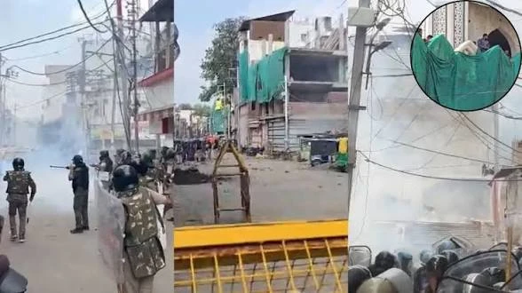 उज्जैन में शाही मस्जिद के हिस्से को हटाने पर बवाल, पथराव के बाद आंसू गैस के गोले; भारी पुलिस बल तैनात