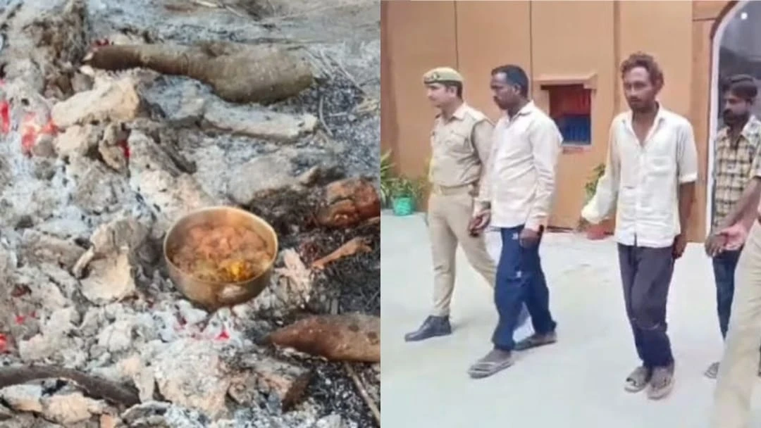 श्मशान घाट में चिता के पास पकाया चिकन, तीन लोग गिरफ्तार; पूछताछ में बोले- गलती हो गई