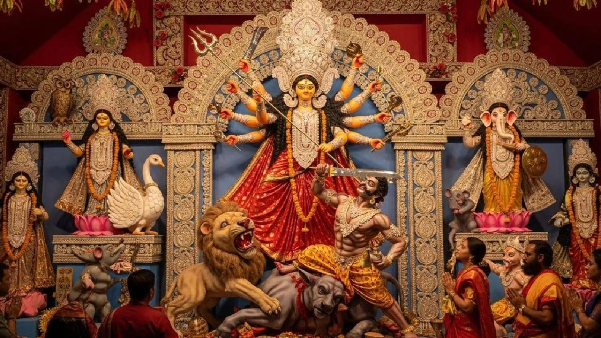 মা দুর্গার আগমন ঘোড়ায়, গমন নৌকায়, শাস্ত্রমতে কী ইঙ্গিত দিচ্ছে ২০২৬ সালের দুর্গাপুজো?