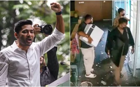 बंगाल में अभिषेक बनर्जी के पार्टी कार्यालय में तोड़फोड़ का आरोप, भाजपा पर लगाया हमला कराने का आरोप