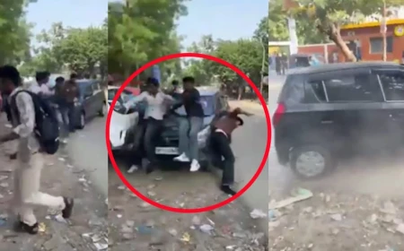 ग्रेटर नोएडा में हिट एंड रन: तेज रफ्तार कार ने पांच छात्रों को मारी टक्कर, चालक फरार