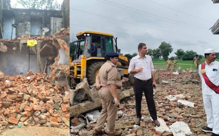 कौशांबी पटाखा फैक्टरी धमाका: बारूद से खड़ी की करोड़ों की सल्तनत पर चला बुलडोजर, ऊपरी मंजिल पर रहता था नौशाद